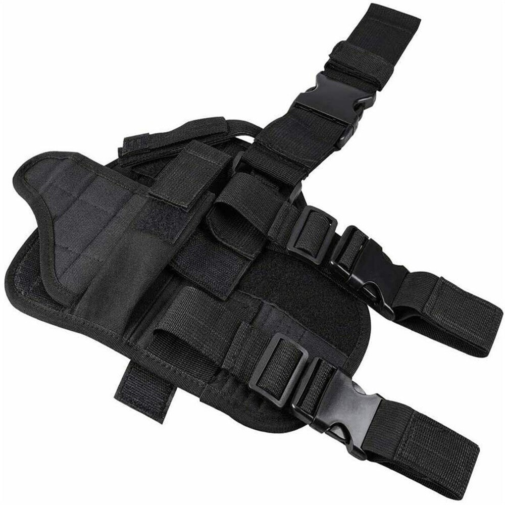 Tactical Adjustable Pistol/Gun Drop Leg Thigh Holster Magazine Pouch Right Hand