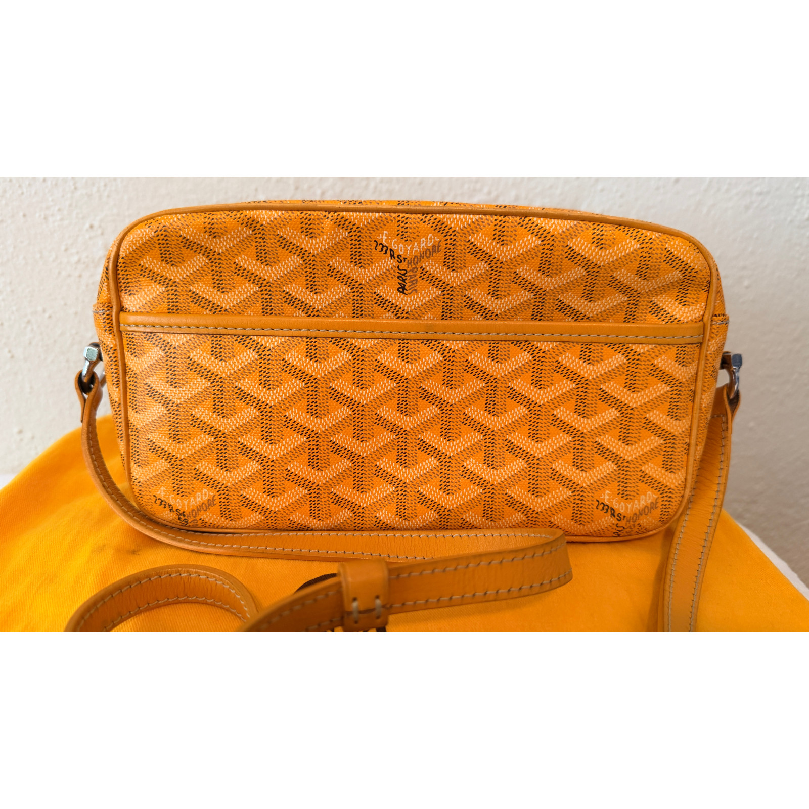 AUTHENTIC GOYARD YELLOW CAP VERT CROSSBODY BAG WITH C.O.A