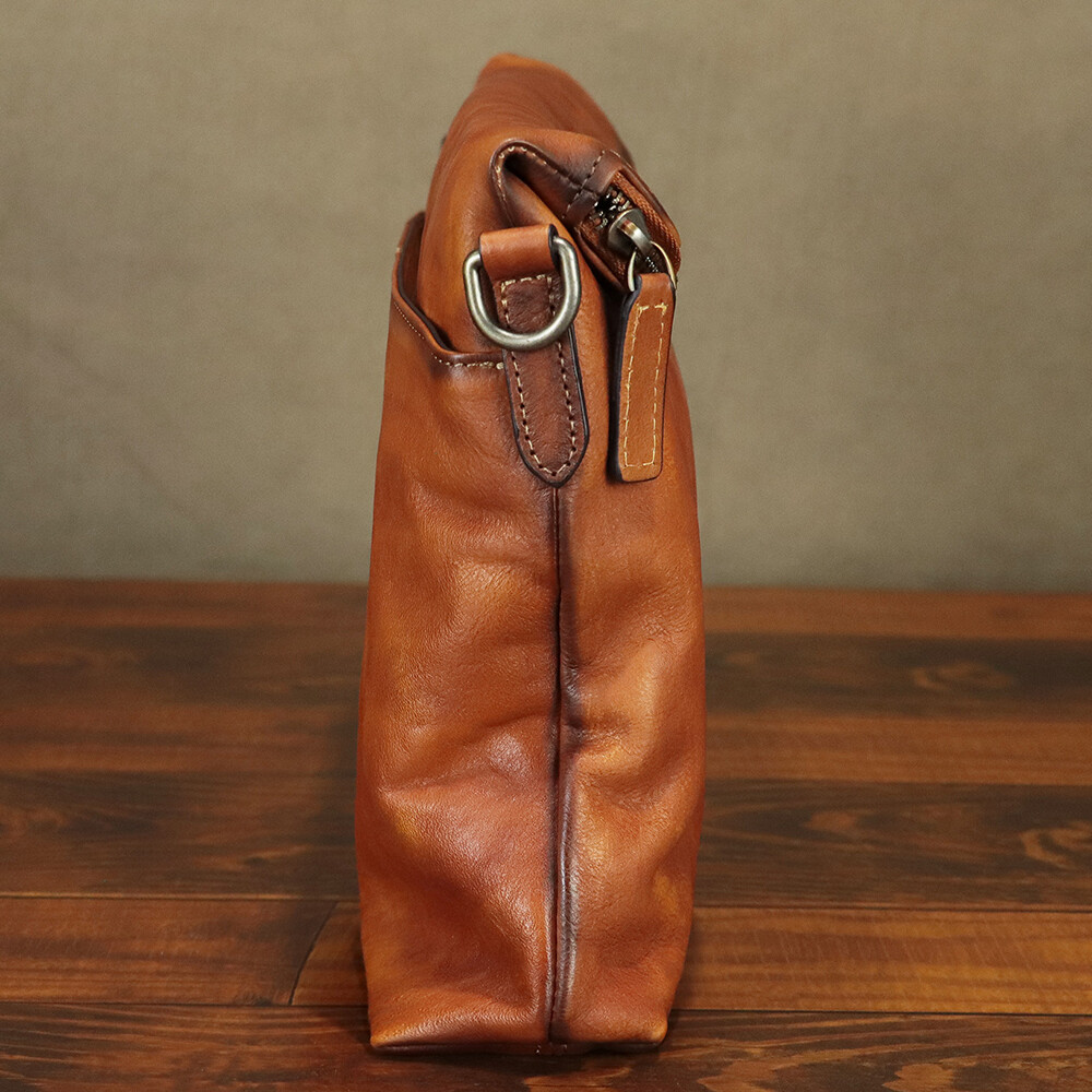 Genuine Leather Messenger Bag for Men Shoulder Bag Clutch bag Crossbody Purse