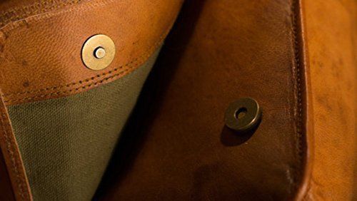 Men’s Genuine Vintage Leather 18″ Messenger Laptop Briefcase Satchel Brown Bag