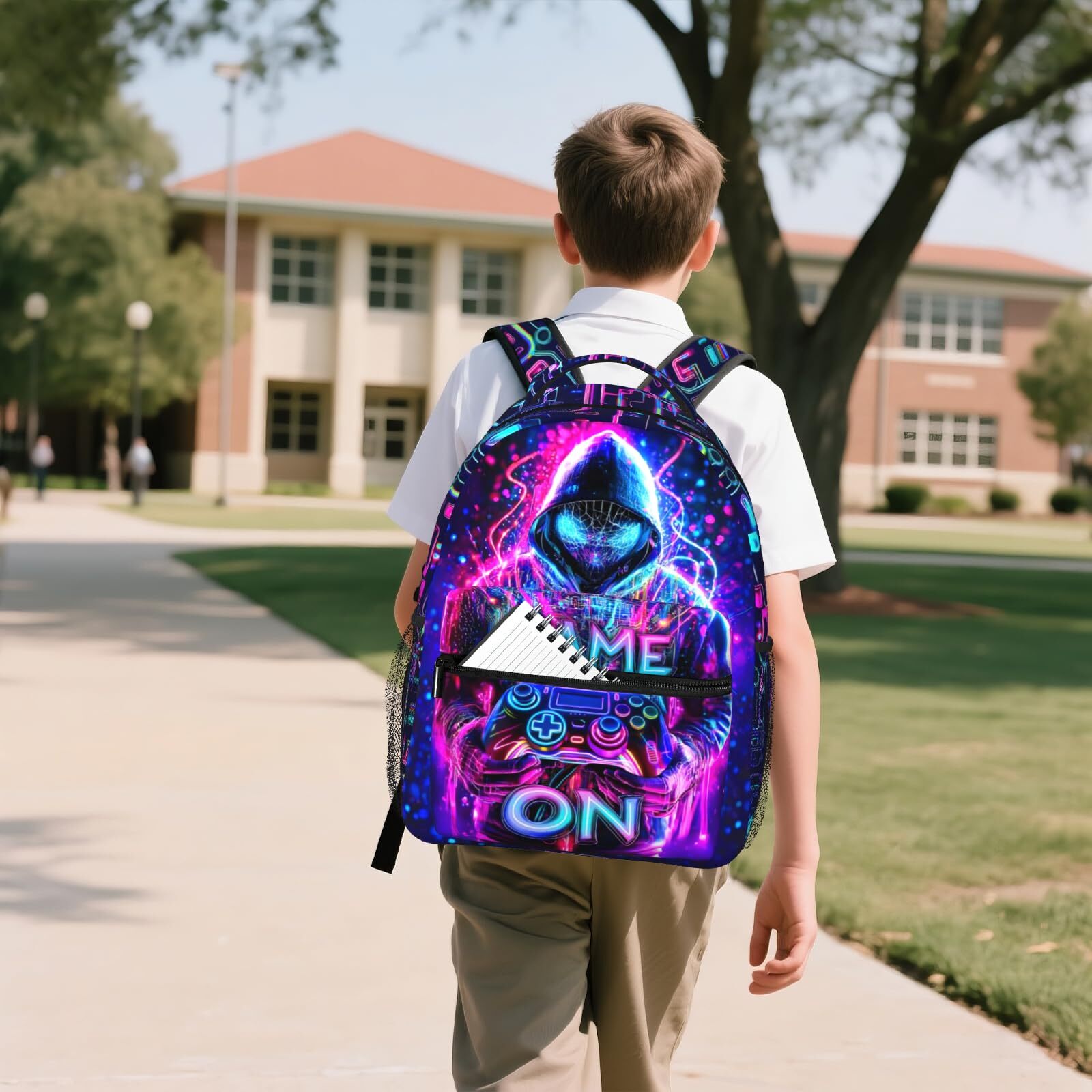 Backpack for Boys Game Boys School Backpack for Kids Children Teens Elementar…