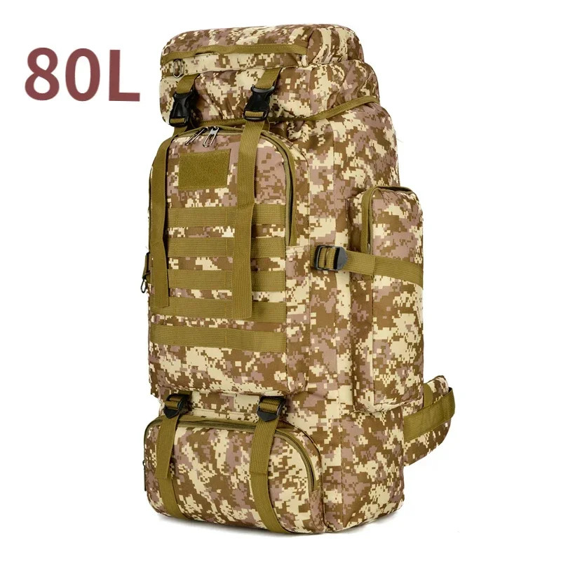 80L–100L Mountaineering Backpack Large Capacity Hiking Camping Travel Outdoor