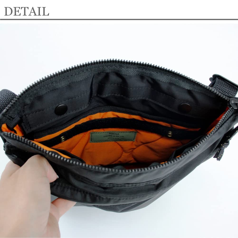 PORTER FORCE Black Shoulder Bag, Mini Shoulder Bag, Water-Repellent, 855-05901