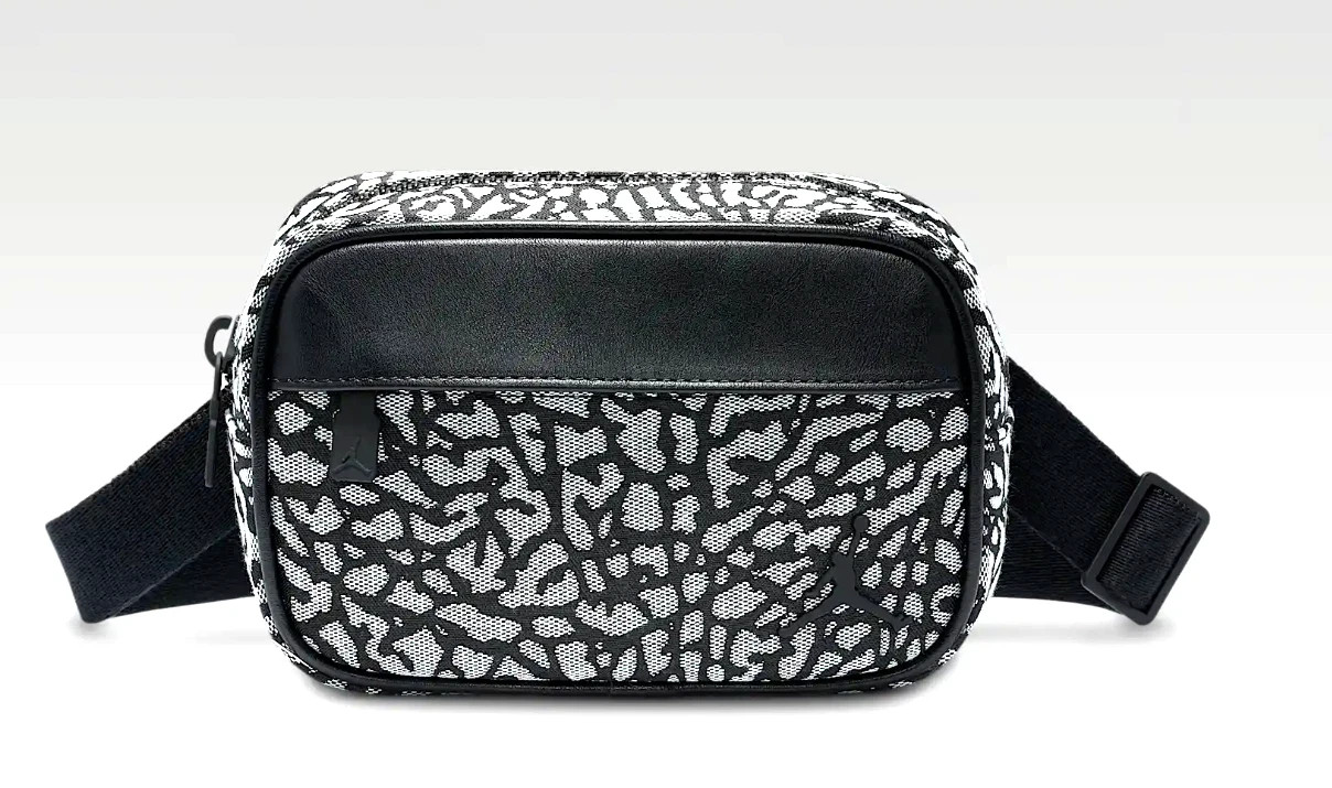 Nike Jordan Icon Camera Bag 1.6L Crossbody Elephant Skin Blk MA0979-100 NWT $70