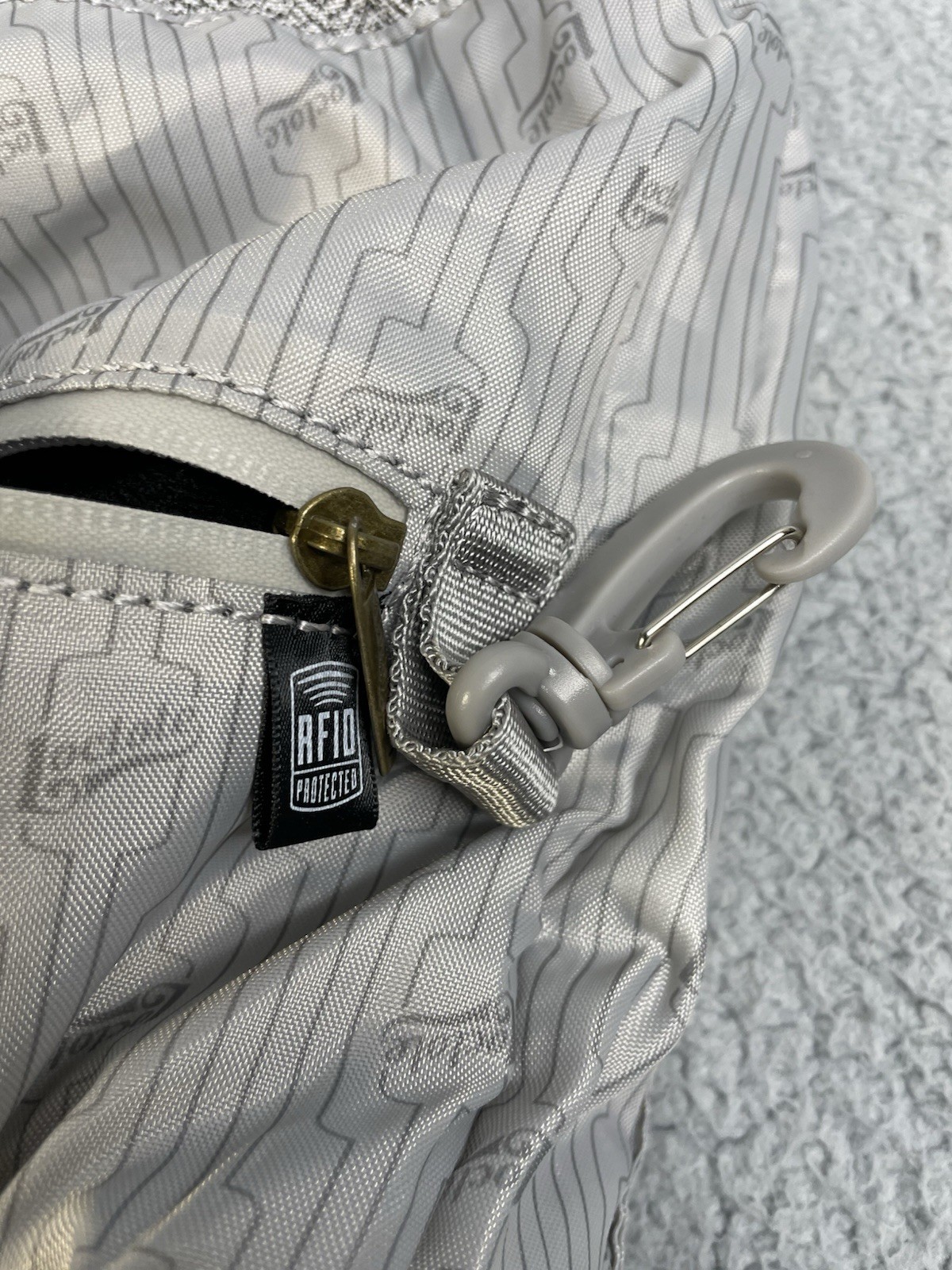 Loctote Original Flak Sack Gray Backpack Bag Loc Tote Anti-Theft