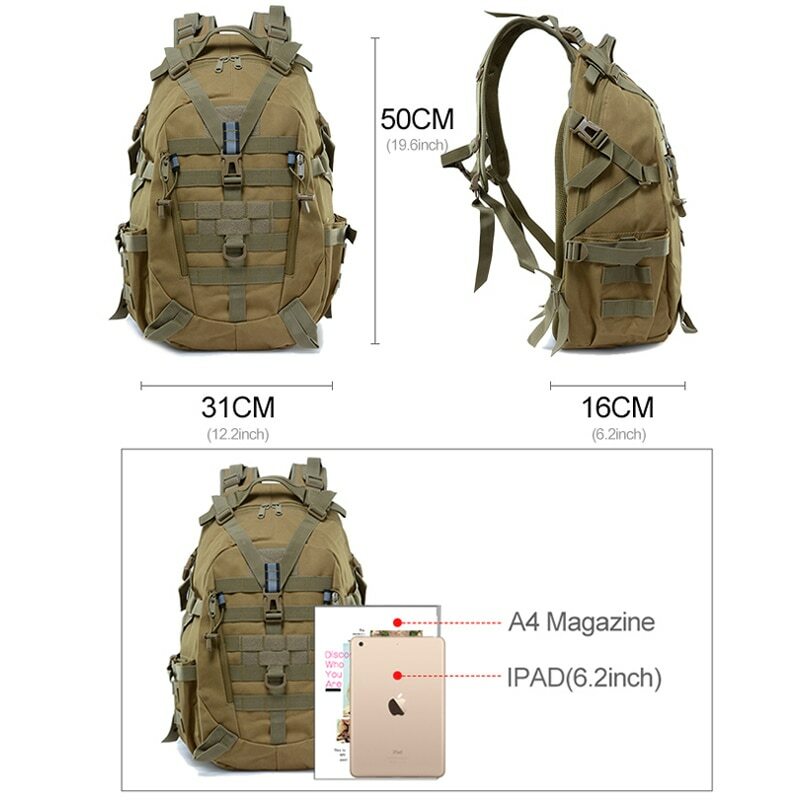 Camping Hiking Military Backpack Men Outdoor Travel Bags Climbing Sport Bag