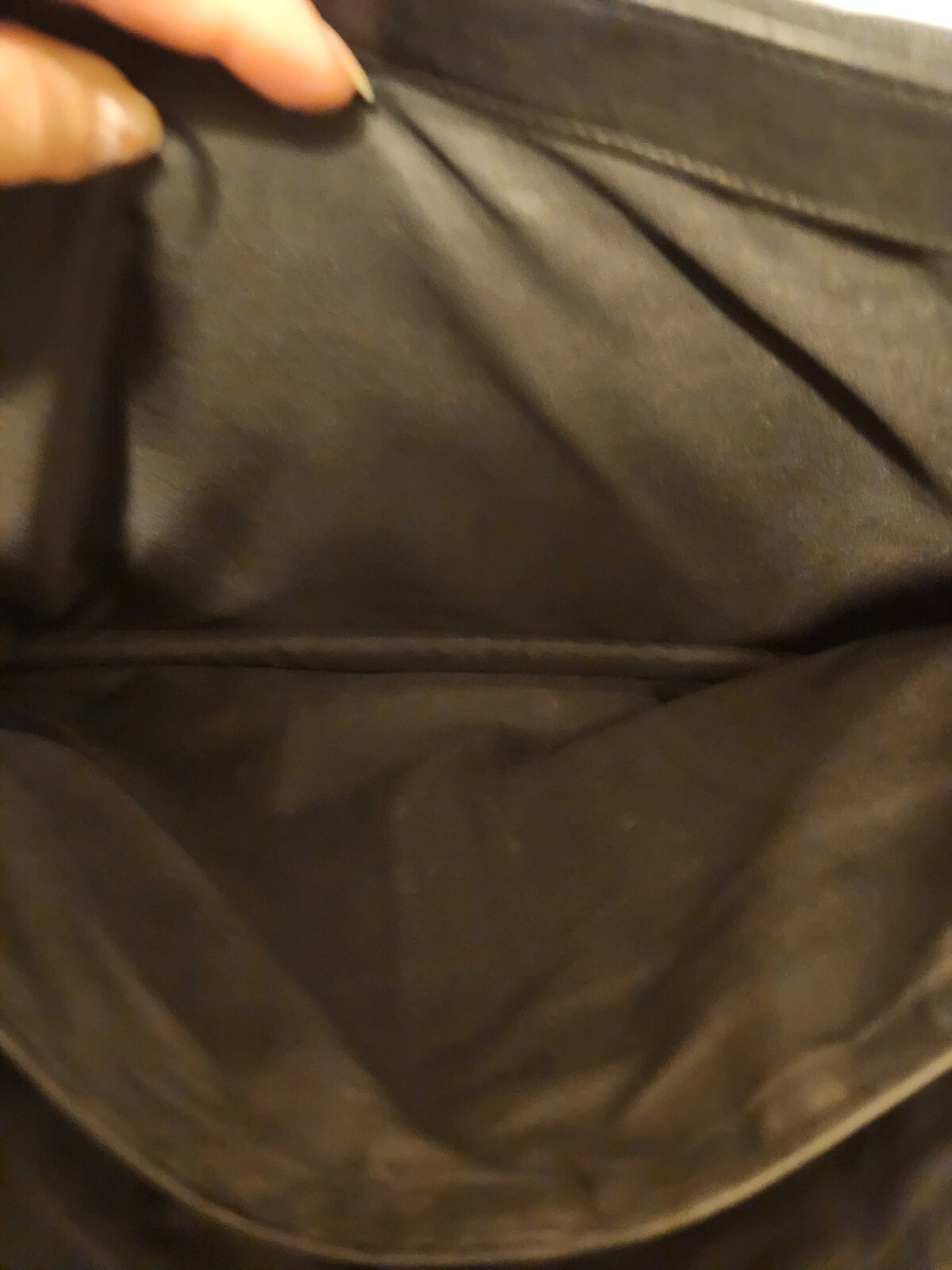 Black leather briefcase. Soft, Expands. W/ shoulder Strap