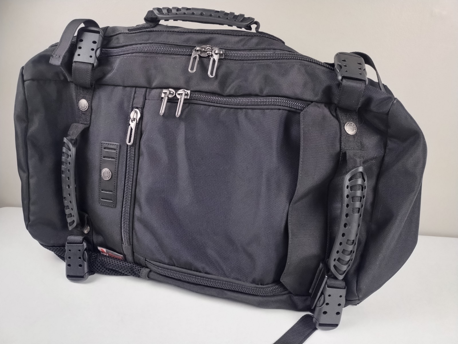 WITZMAN 3-in-1 Black Travel Backpack Duffel Bag Canvas Carry On – 20/13-06