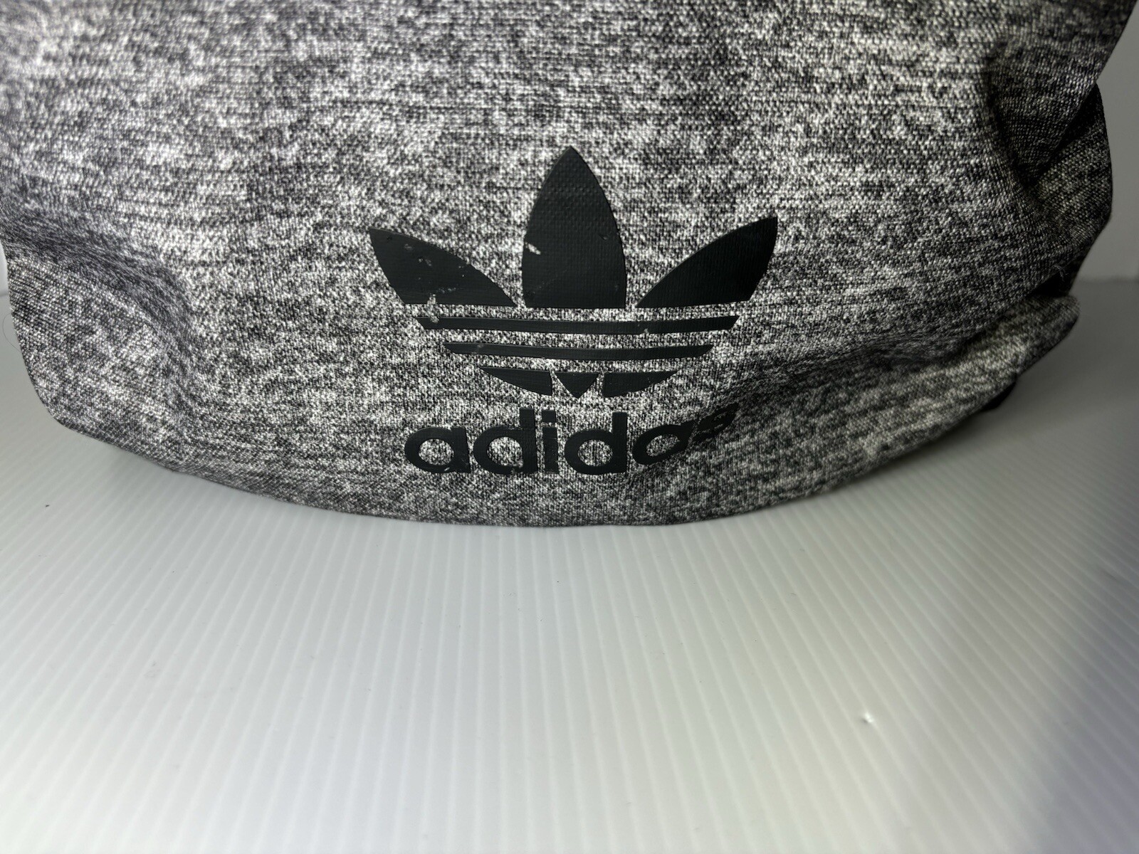Adidas Originals Trefoil 3 Stripes Logo Backpack – Grey / Black / White Speckle