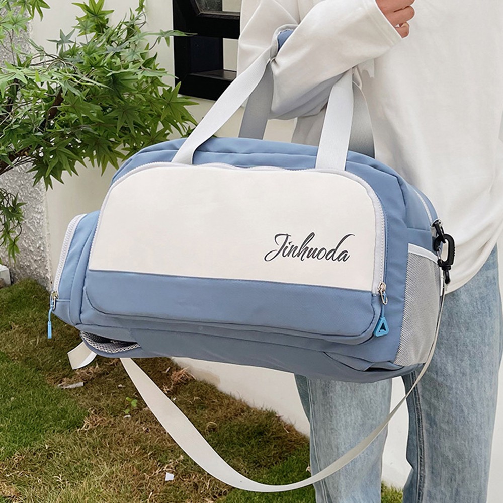 Small Gym Bag for Women Travel Duffle Carry On Weekender with Shoe Compartment