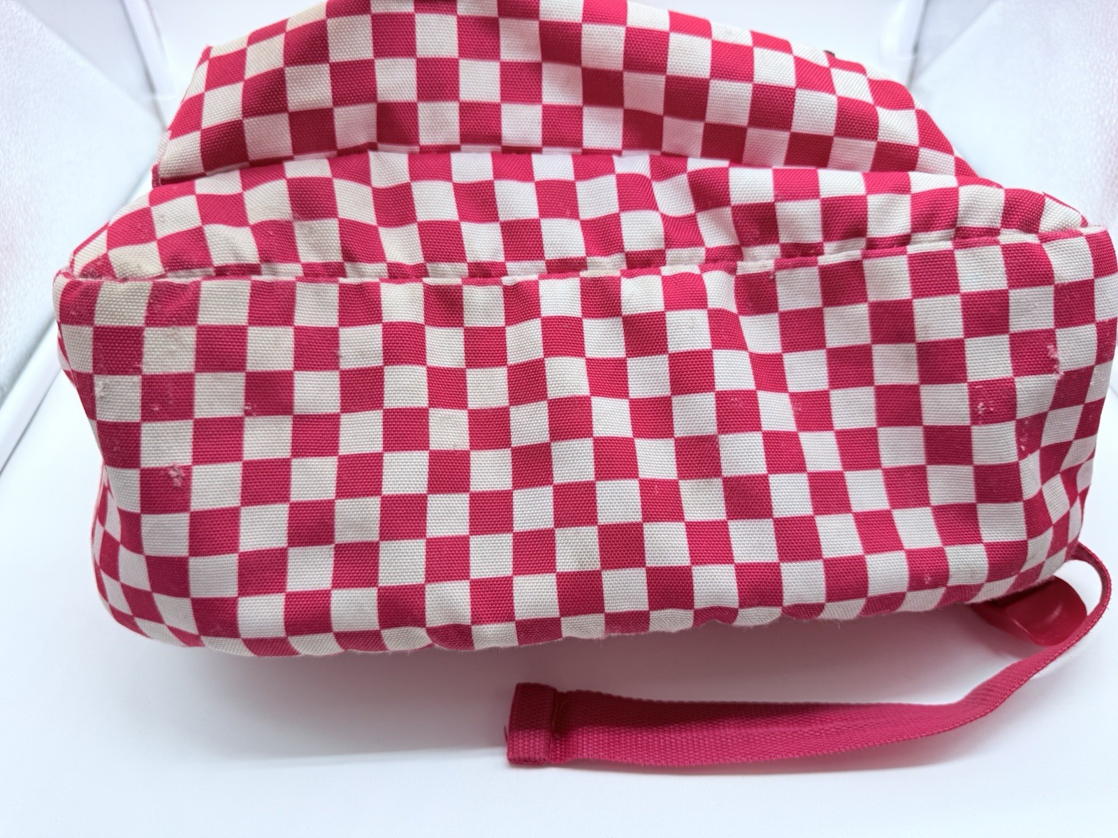 VANS OFF THE WALL Backpack Red White Check School Bag ( See Pictures)