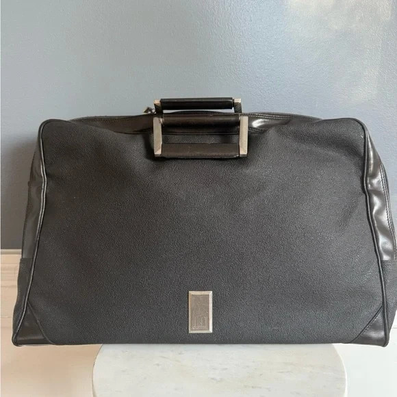 Dunhill Business Bag / Briefcase – Pebbled Leather – Black/Dark Brown 30×43×6cm