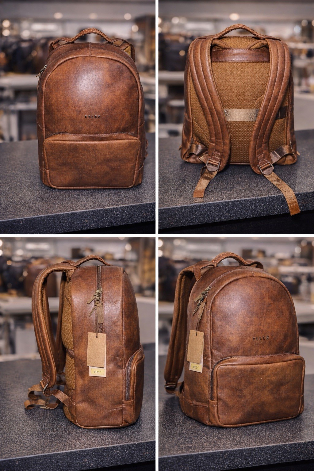 Vélez Genuine Leather men backpack made in Colombia