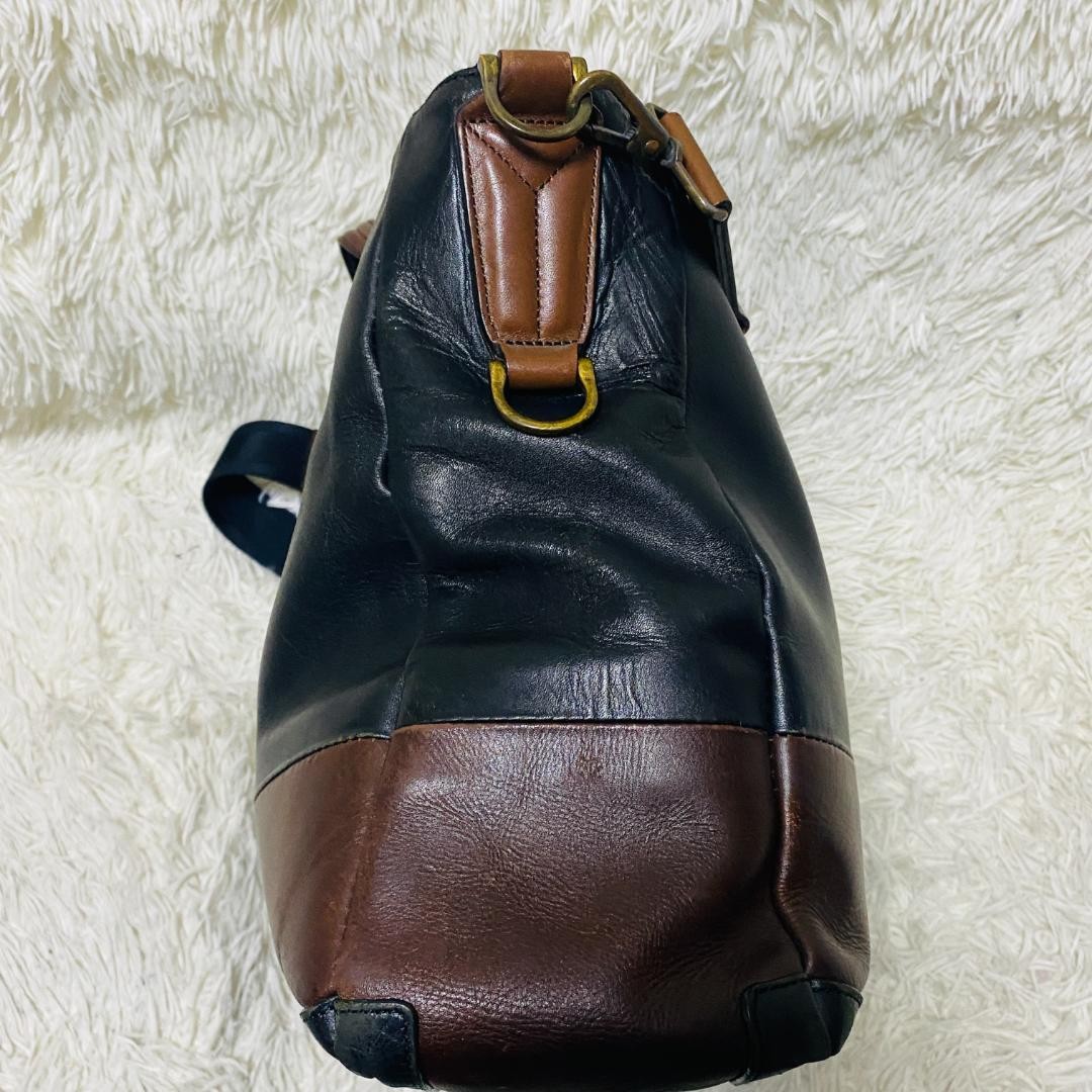 Master-piece 2WAY Large Capacity Leather Business Bag Black 47x38cm (19x15in)