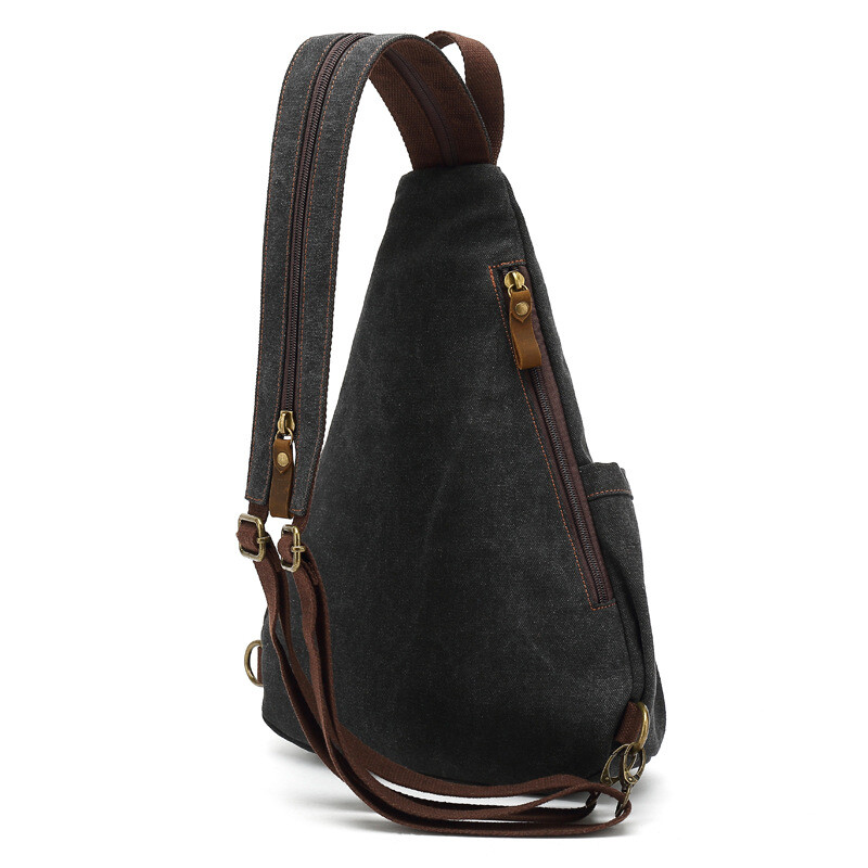 Augur Canvas Crossbody Men Military Shoulder Travel Chest Sling Hiking Bag