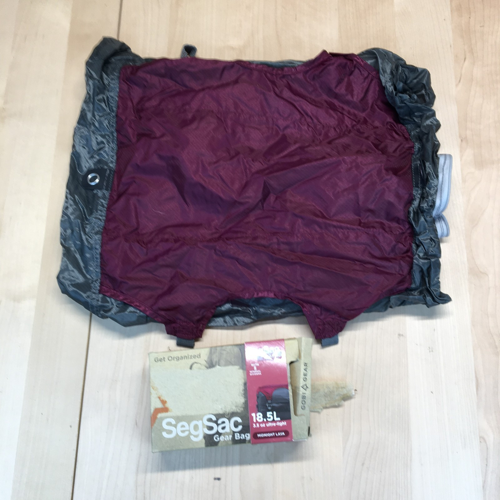GOBI SegSac Traveler 18.5L Ultralight Organization Bag Midnight Lava Red Cordura