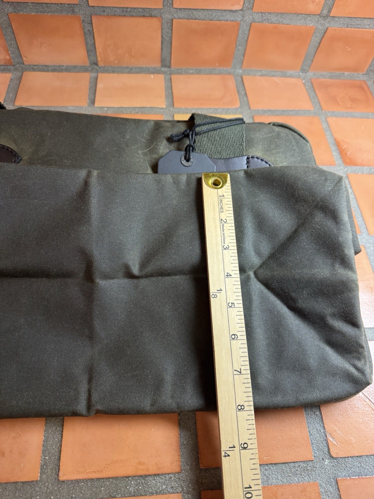FILSON SMALL TIN CLOTH DUFFLE BAG OTTER GREEN OS NWT 20% Off MSRP