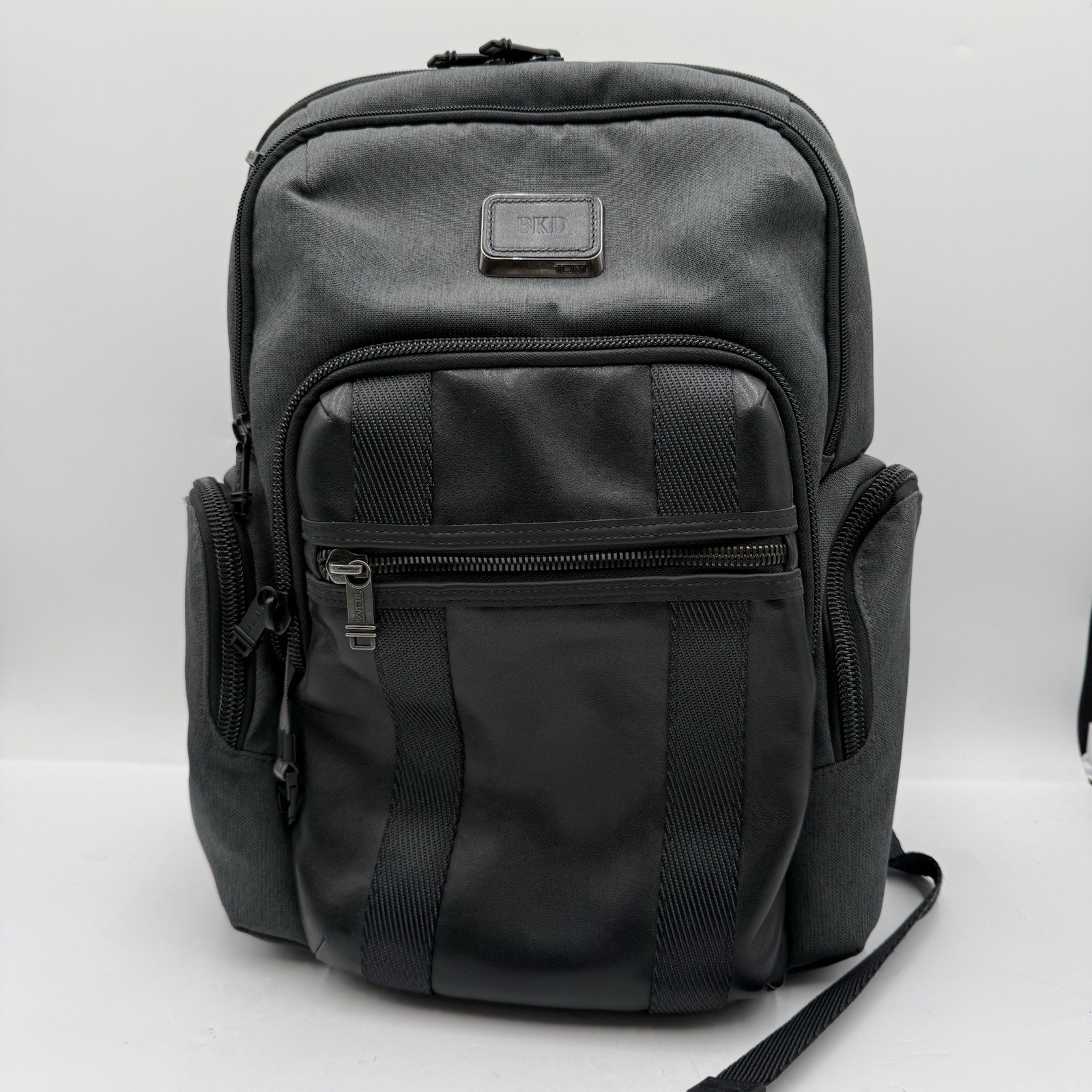 E1 TUMI Alpha Bravo Black Leather “Nellis” Backpack – Excellent Never Used