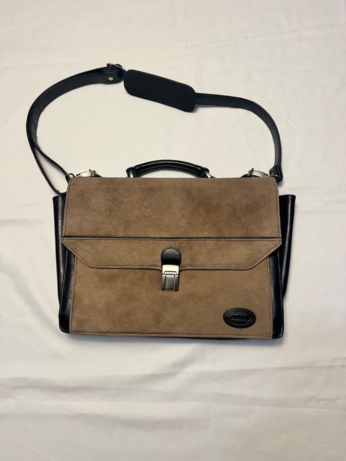 Vintage Stetson Leather Briefcase Messenger MANbag 15×12 Inch Distressed Rugged