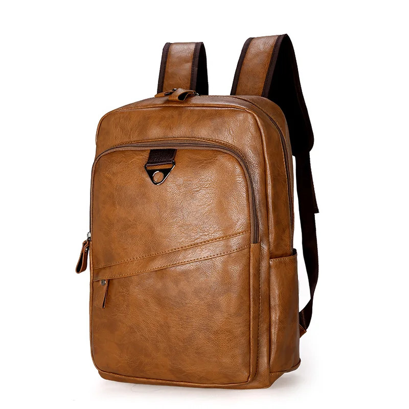 Men Backpack PU Leather Backpack Large Laptop Backpacks Men’s Mochilas Backpack