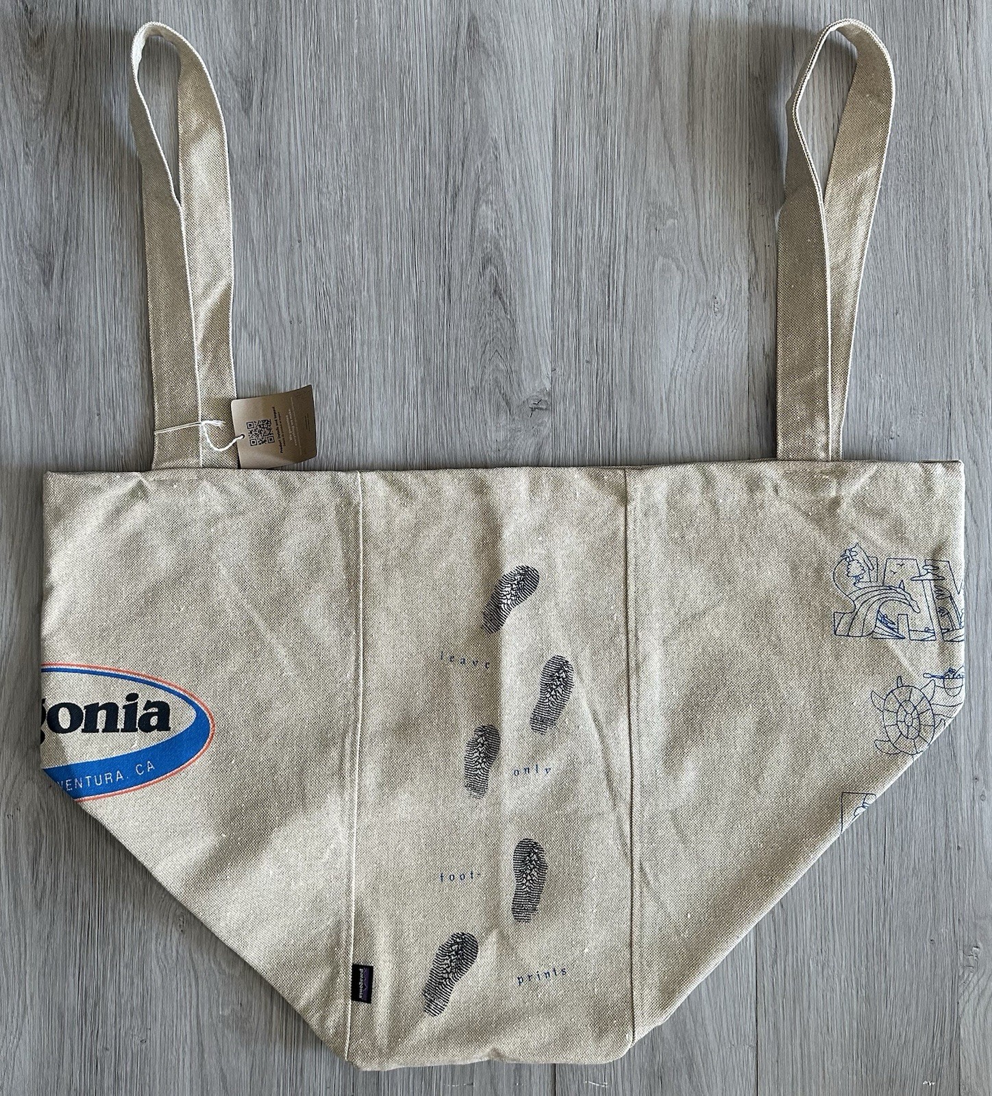 Patagonia Tote Bag Extra Large Save Our Home Planet Canvas Eco Beach Grocery NWT