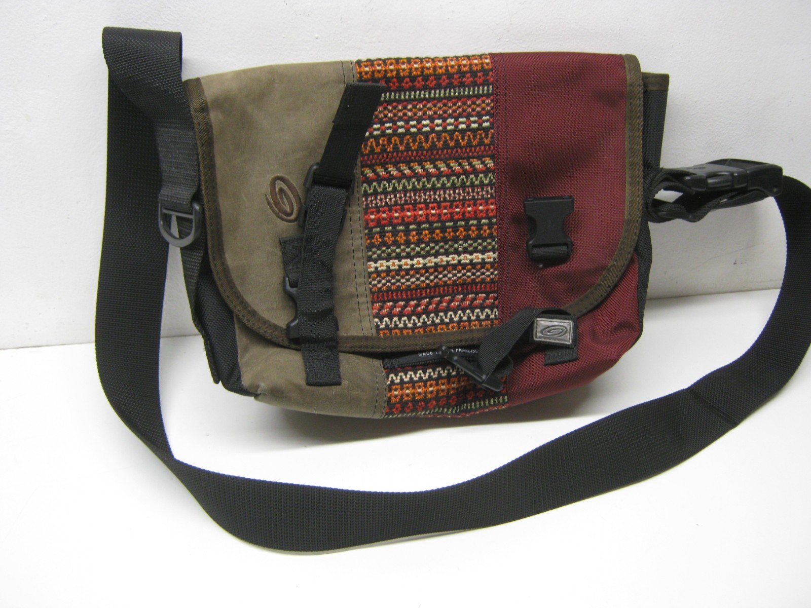 Timbuk2 Multi-Color SMALL Messenger Bag Brown Red Hippie San Francisco VTG?