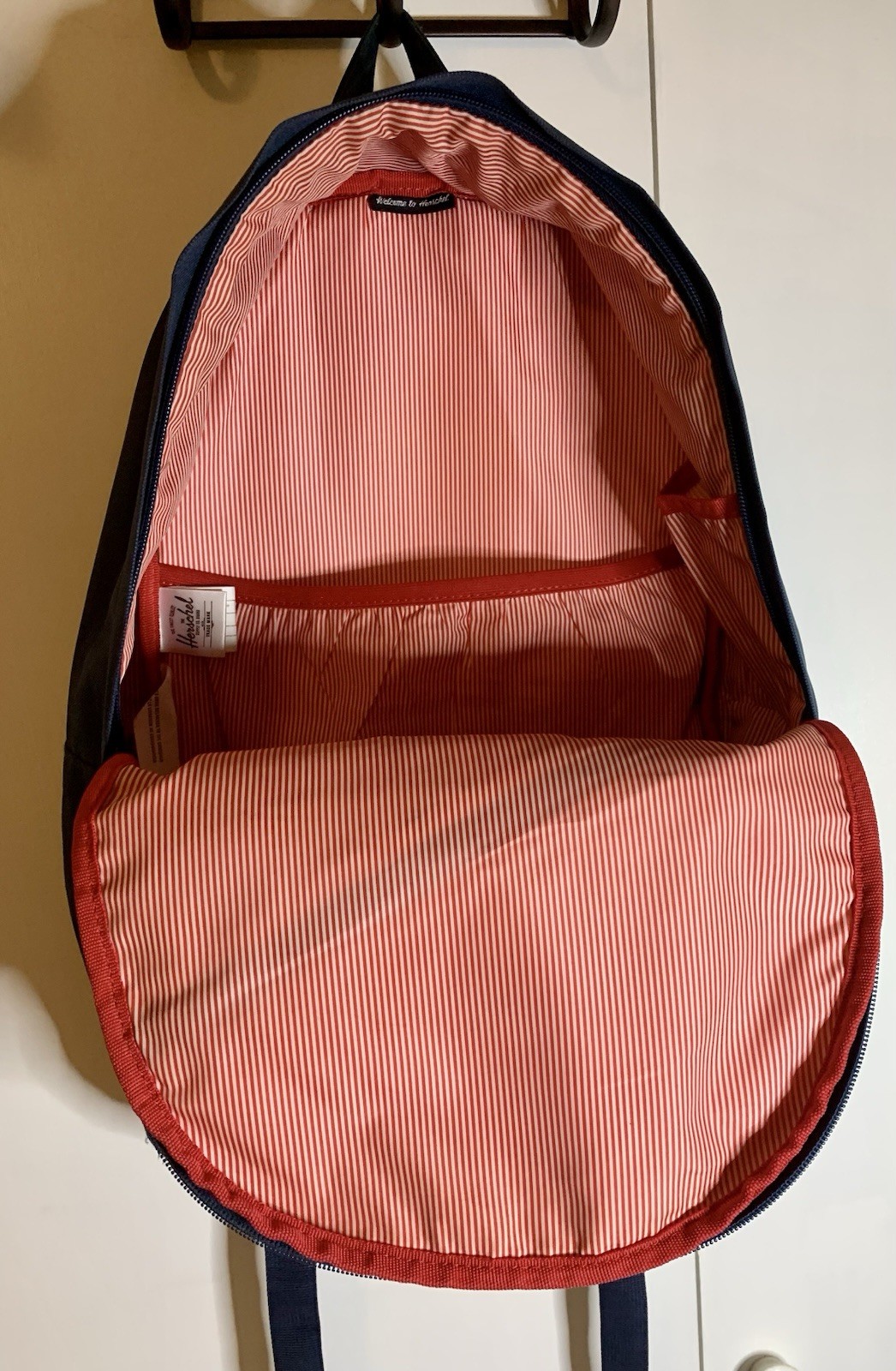 Herschel Supply Co Parker Backpack & Charlie Wallet Bundle Navy Coral Pink Rare