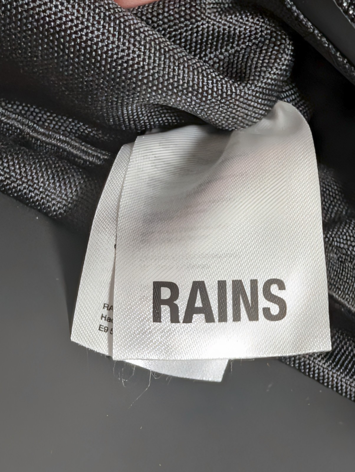 RAINS Waterproof Backpack Black Minimalist Laptop School Travel Bag