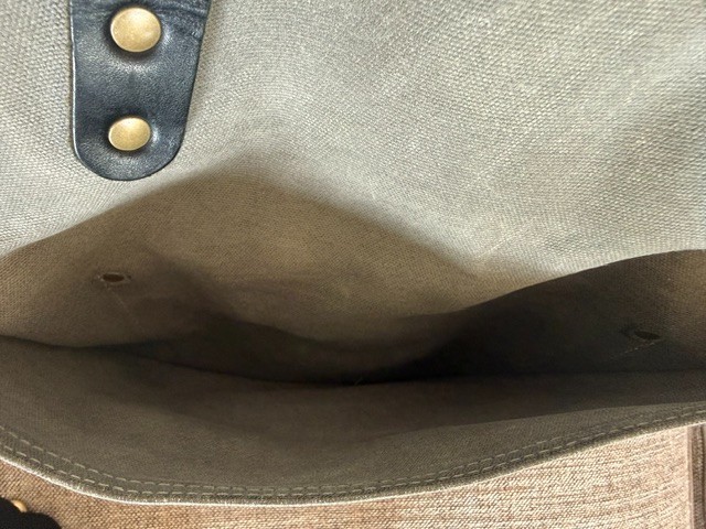 Winter Session Felix Waxed Canvas Tote Gray Leather Trim Made USA Shoulder Bag