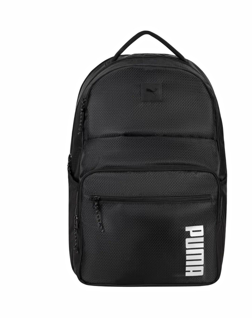 PUMA Black Small Backpack Zip Closure Outer Pockets Adjustable Straps