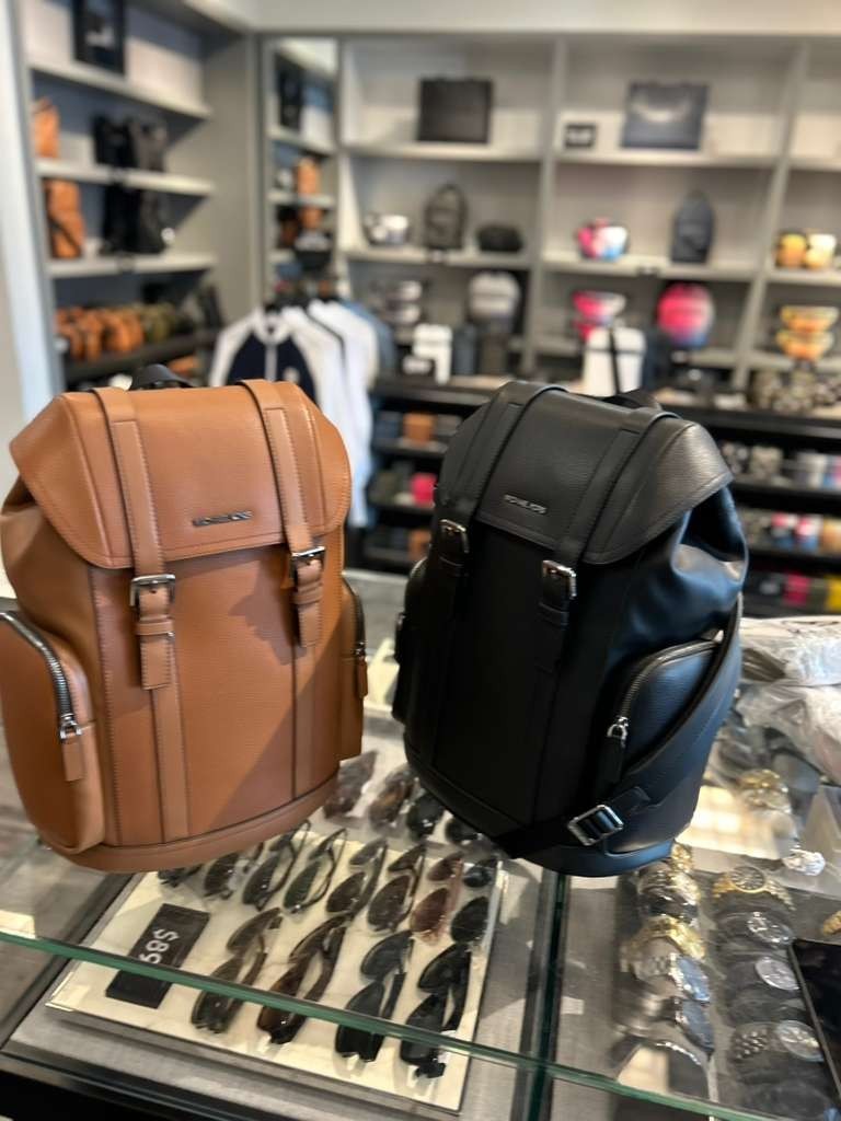 Michael Kors Cooper Men Leather Side Pocket Buckle Travel City Backpack MK