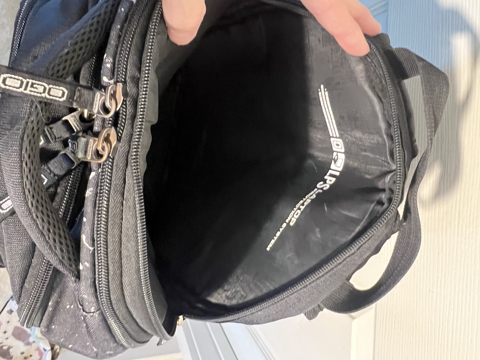 Fly Racing Branded Ogio Backpack, Urban Camo Bag, Black White Moto / Laptop Bag