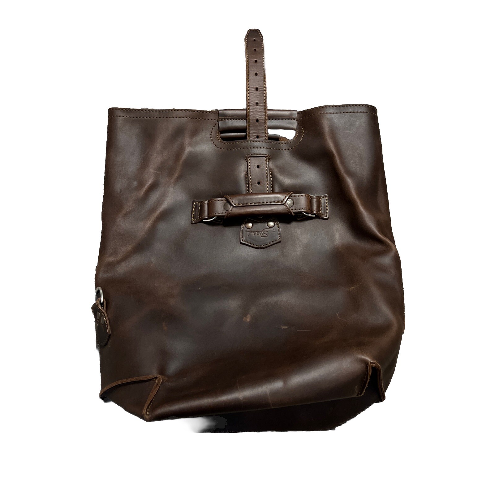 Saddleback Leather Dry Bag Chocolate Brown with Script Logo Discontinued