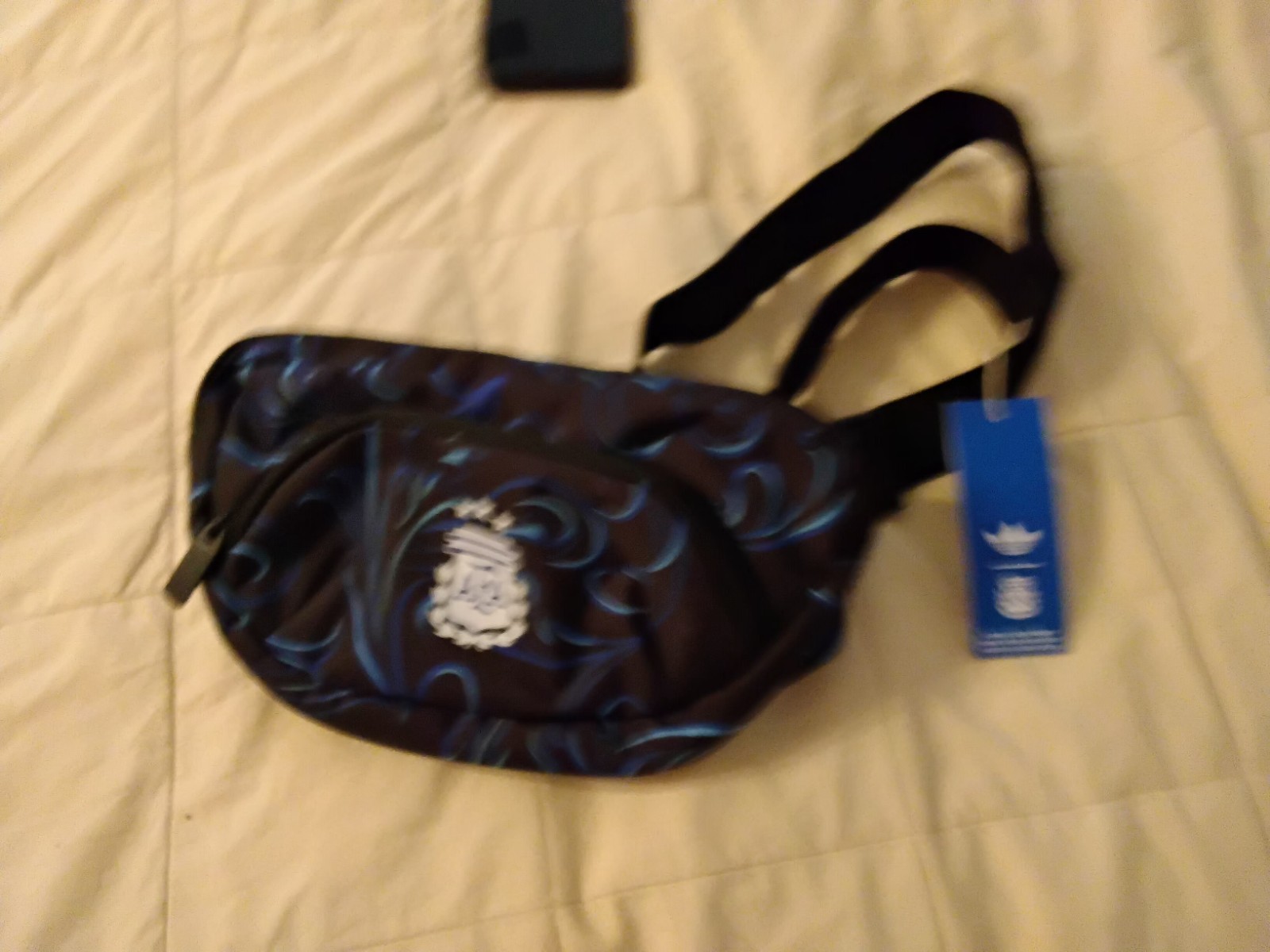 Adidas AFA Waist Pack Black/ Blue 4L Adjustable Strap 2 Pockets NWT