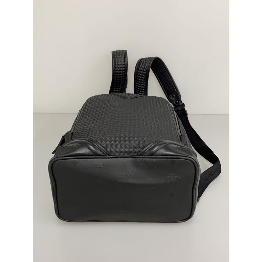 MCM Authentic Leather Shoulder Bag Backpack Black Rucksack Zip Men’s Accessory