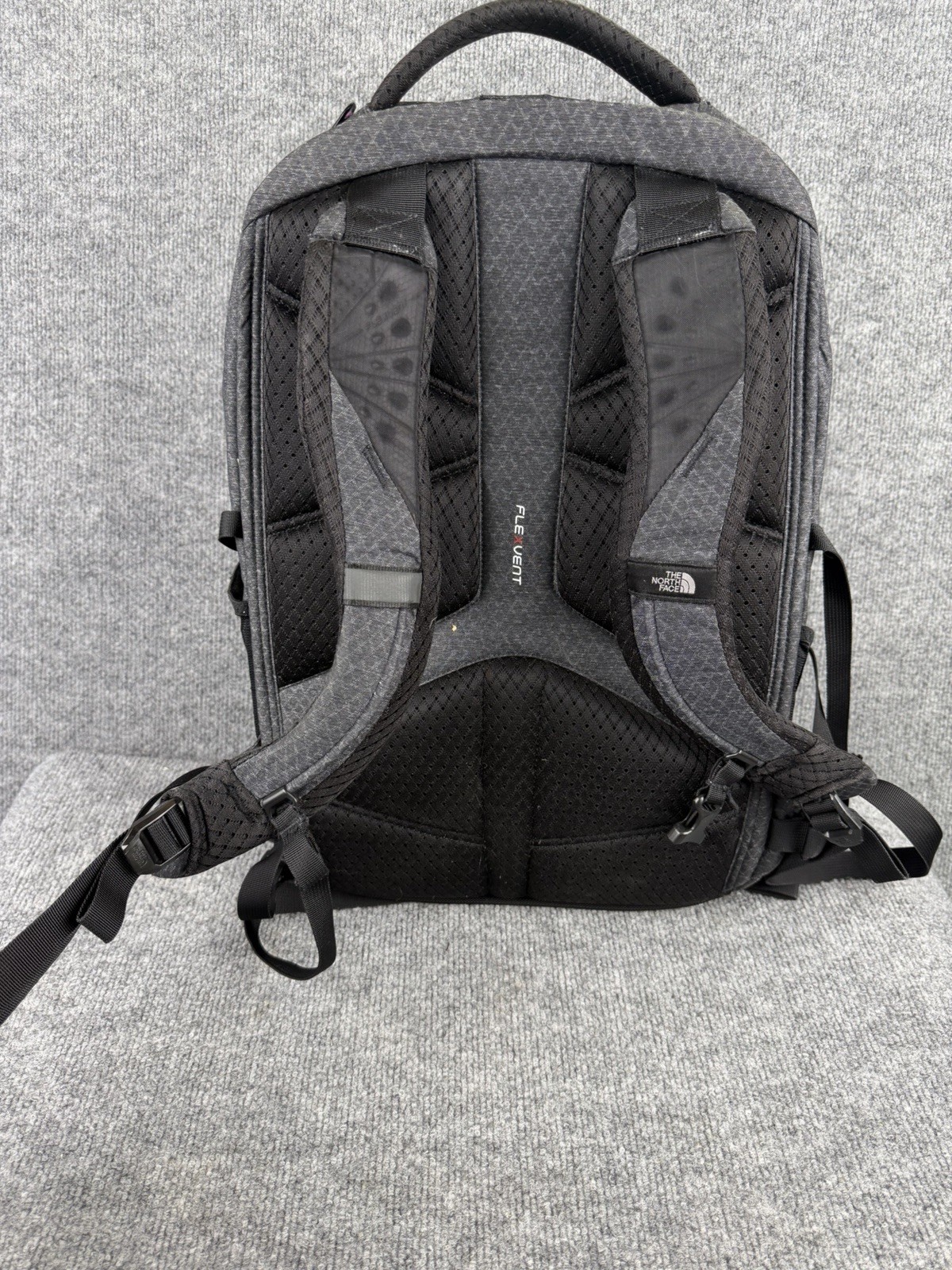 The North Face Borealis Backpack Gray Purple Womens School Laptop Bag Preowned