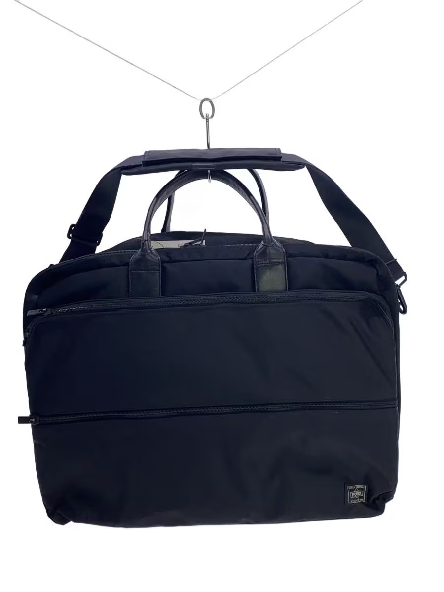 PORTER TIME BRIEFCASE L 2WAY With Shoulder Strap Time Briefcase BLK Solid