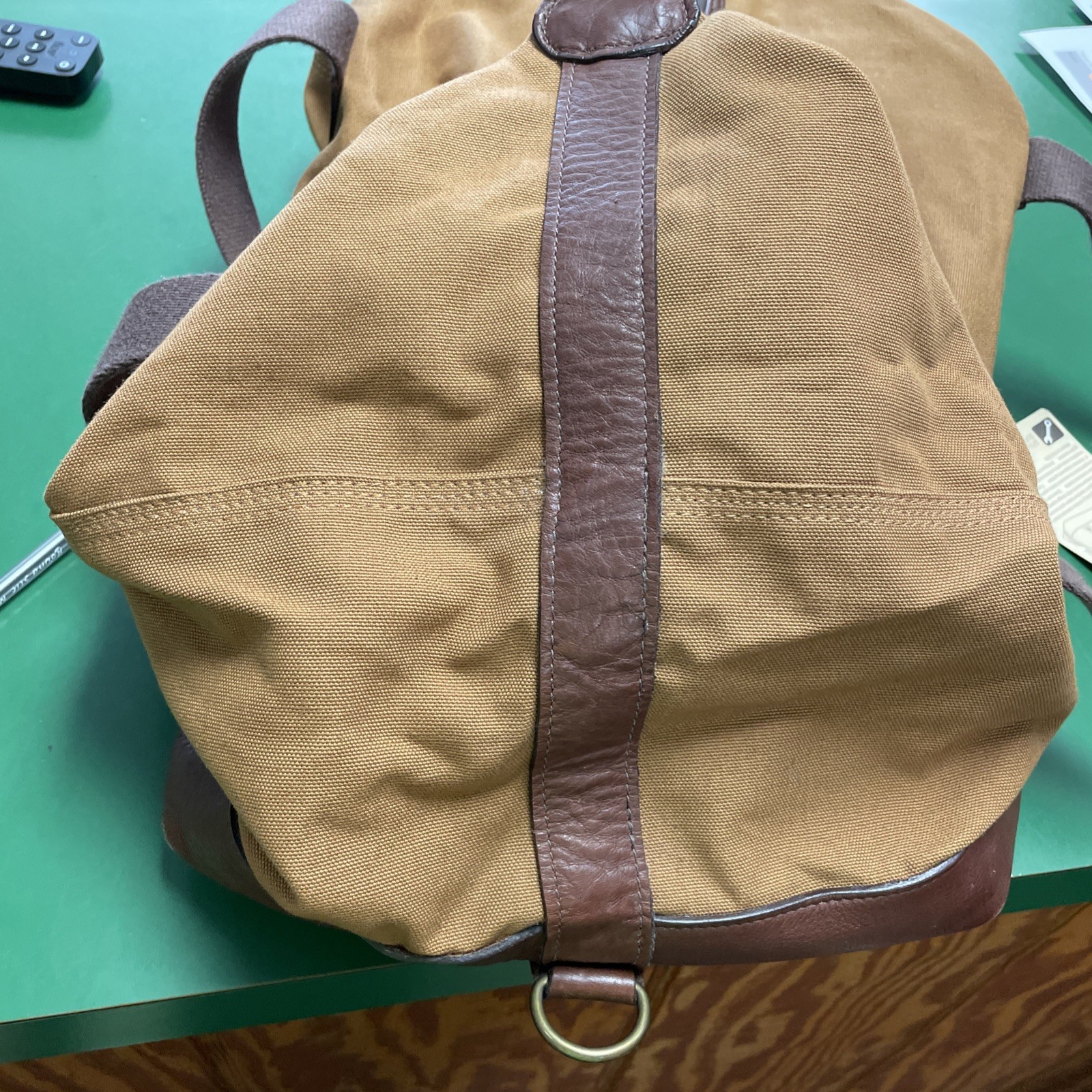 Carhartt Bag Made In USA 125th Anniversary Duffel Duck Leather Brass 18×10.5×10”