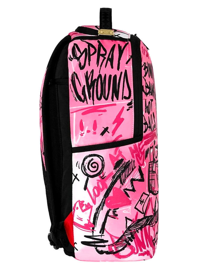 Sprayground Bunny Banks Backpack🔥New Black Pink Black Bookbag Large School Bag