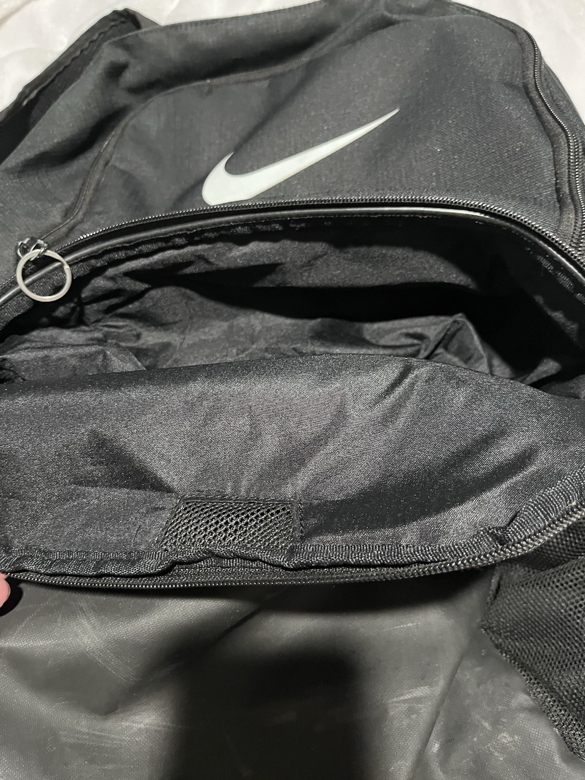 Nike Black Backpack Bookbag Zip Closure Padded Straps Outer Pockets