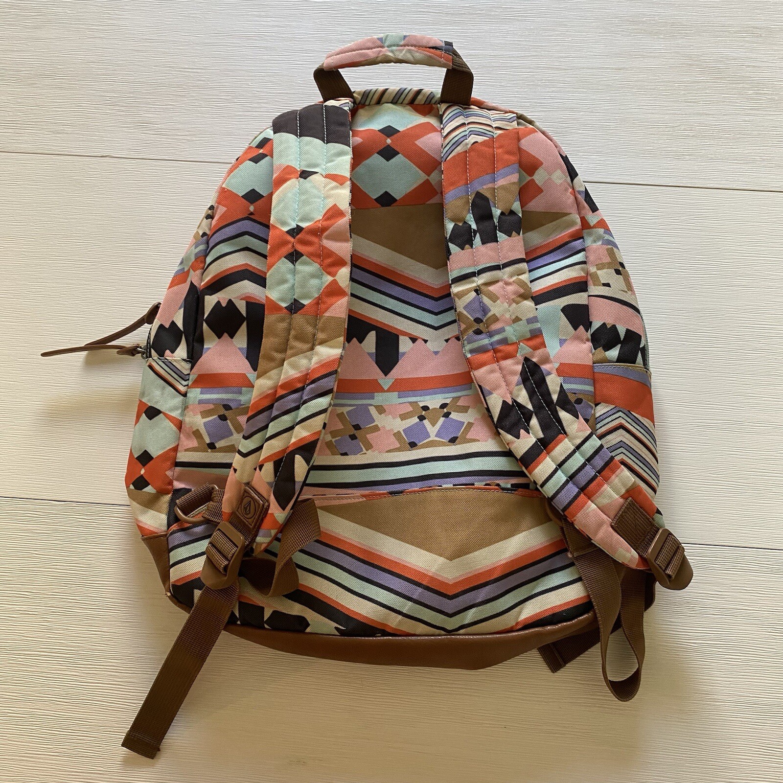 Volcom Backpack 16”x16” 2 Pockets Study Surf Snowboard Skate Zippers Adjustable