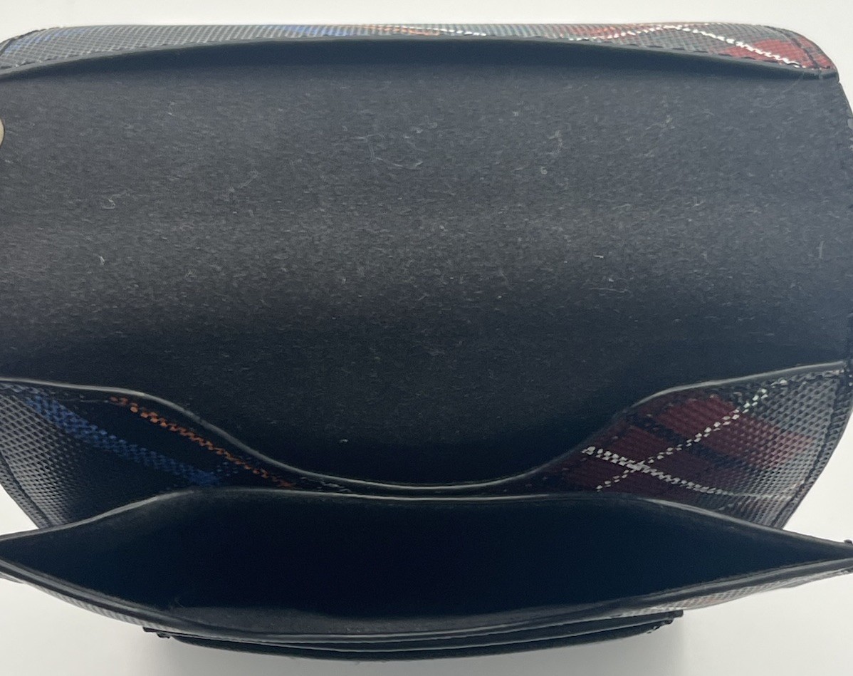 Plaid Tartan Belt Bag with Carabiner
