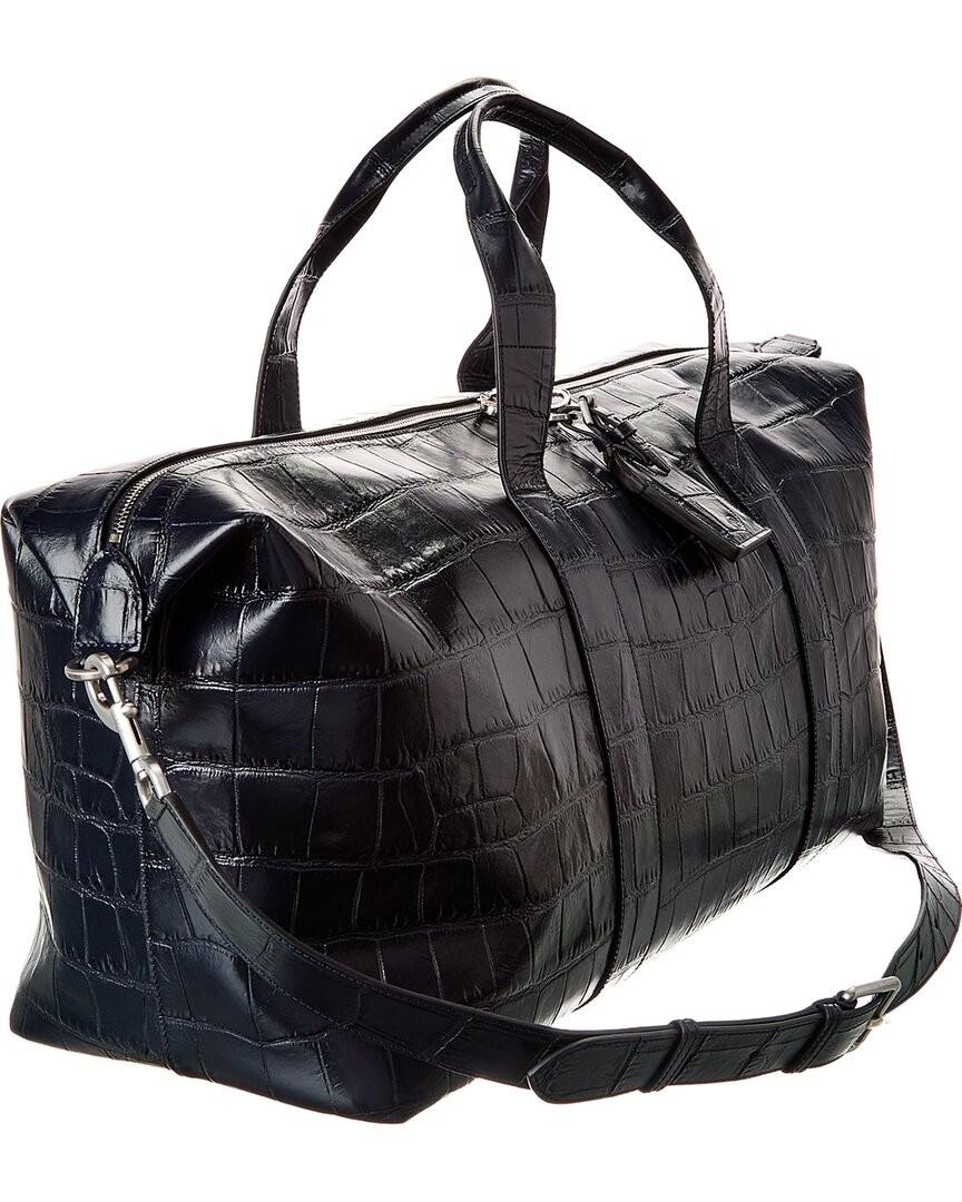 Mulberry Heritage Medium Clipper Matte Croc-Embossed Leather Duffel Bag Men’s