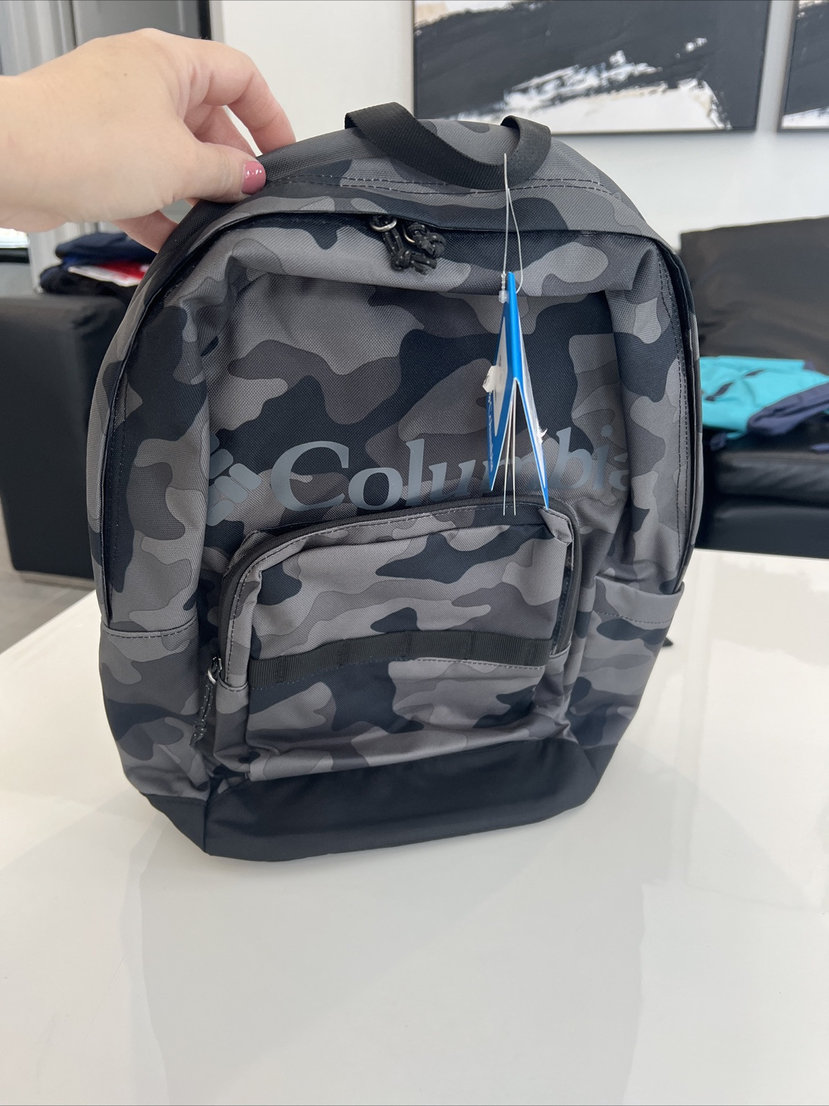 $55 Columbia Zigzag 22L Camo Backpack Spell Out Unisex With Tags School Hiking