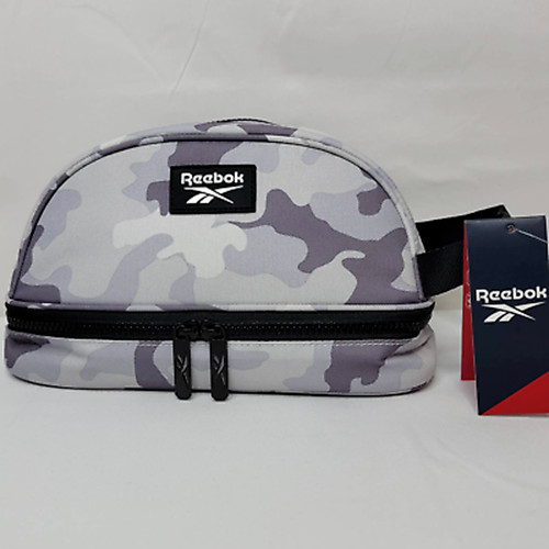 NEW Reebok Men’s Travel Toiletry Dopp Bag – Gray Camo Design ✈️✈️ 2 Available