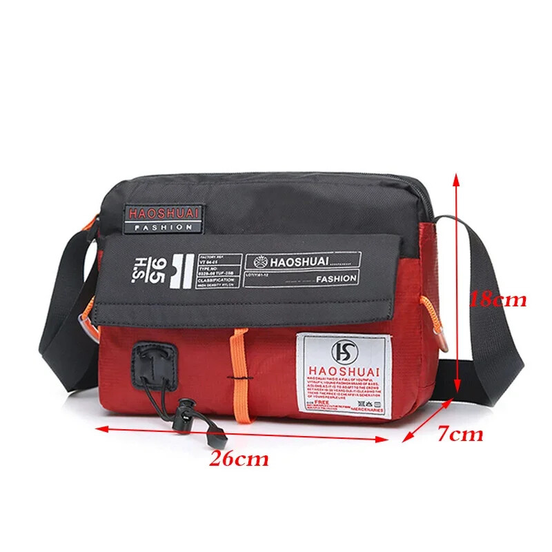 Waterproof Men Bag Single Shoulder Bag Nylon Satchel Crossbody Bag Handbag