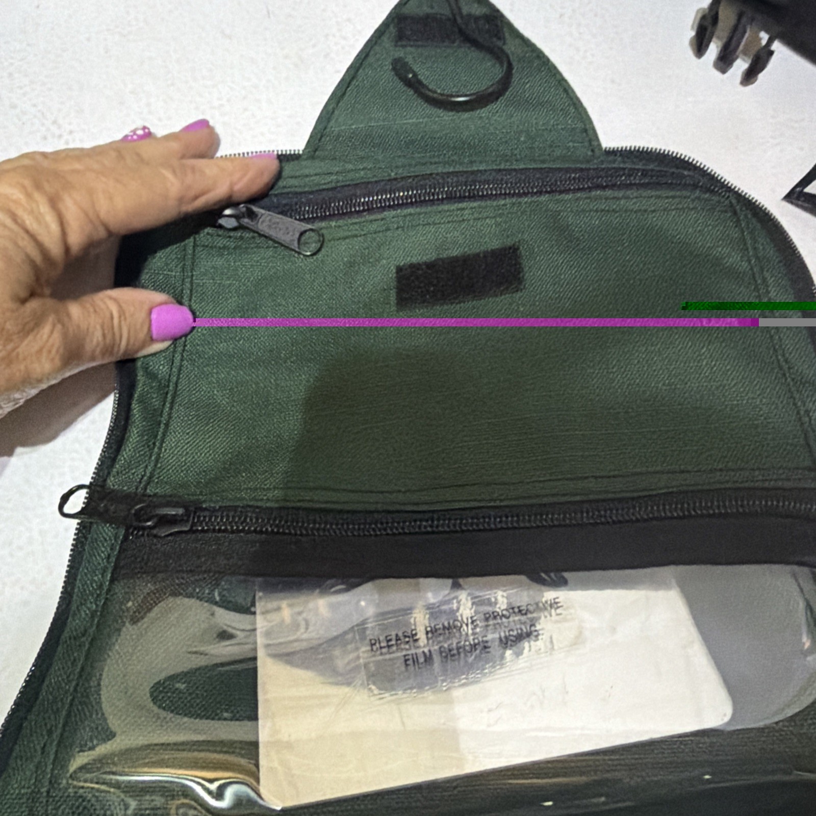 Vintage CABELA’S Nylon Toiletry Bag Kit Hanging Organizer Green/Black
