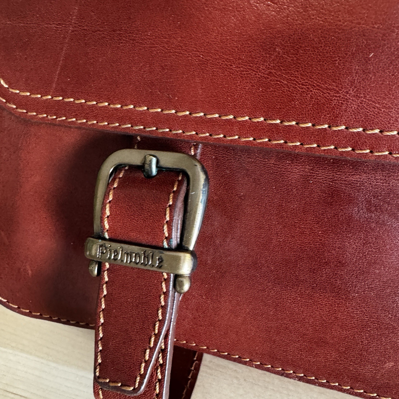 Pielnoble Rustic PR703 Leather Briefcase Made in Spain Pop Rocks Inc Rare