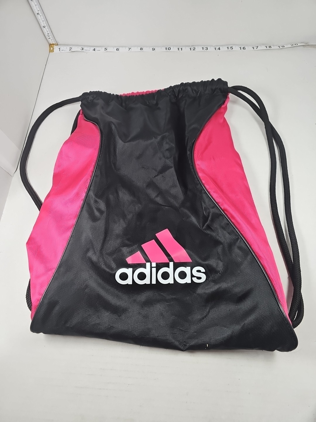 Adidas Block Sack Pack Sling Bag Black Pink Sports Soccer School