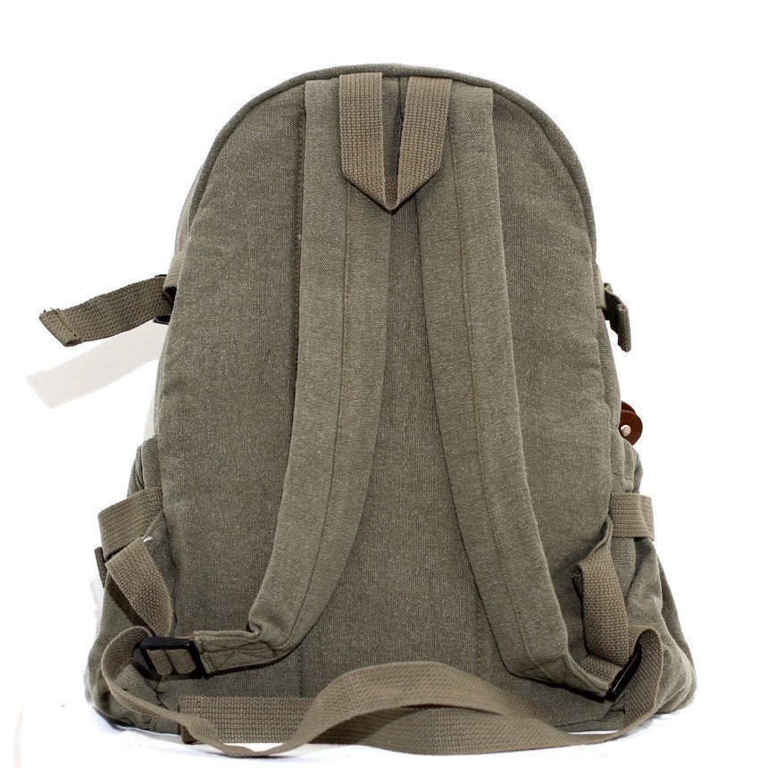 Tree Rings Canvas Backpack 13 Inch Laptop Travel Bag Free Ship US ⭐